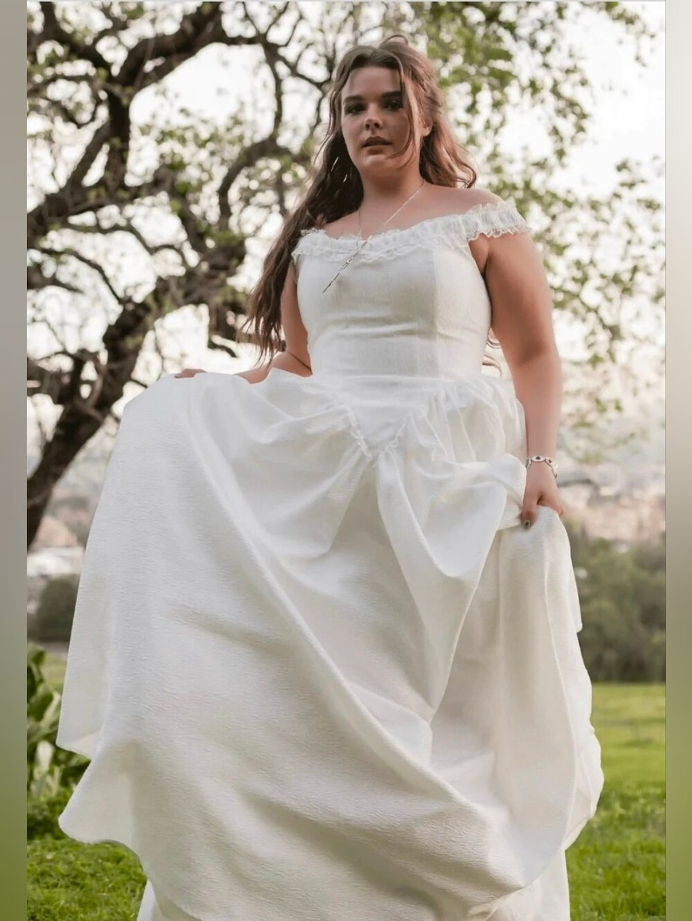 Jessakae Coco Dress White Wedding A-Line Maxi Basque Waist Princess Gown Size 22